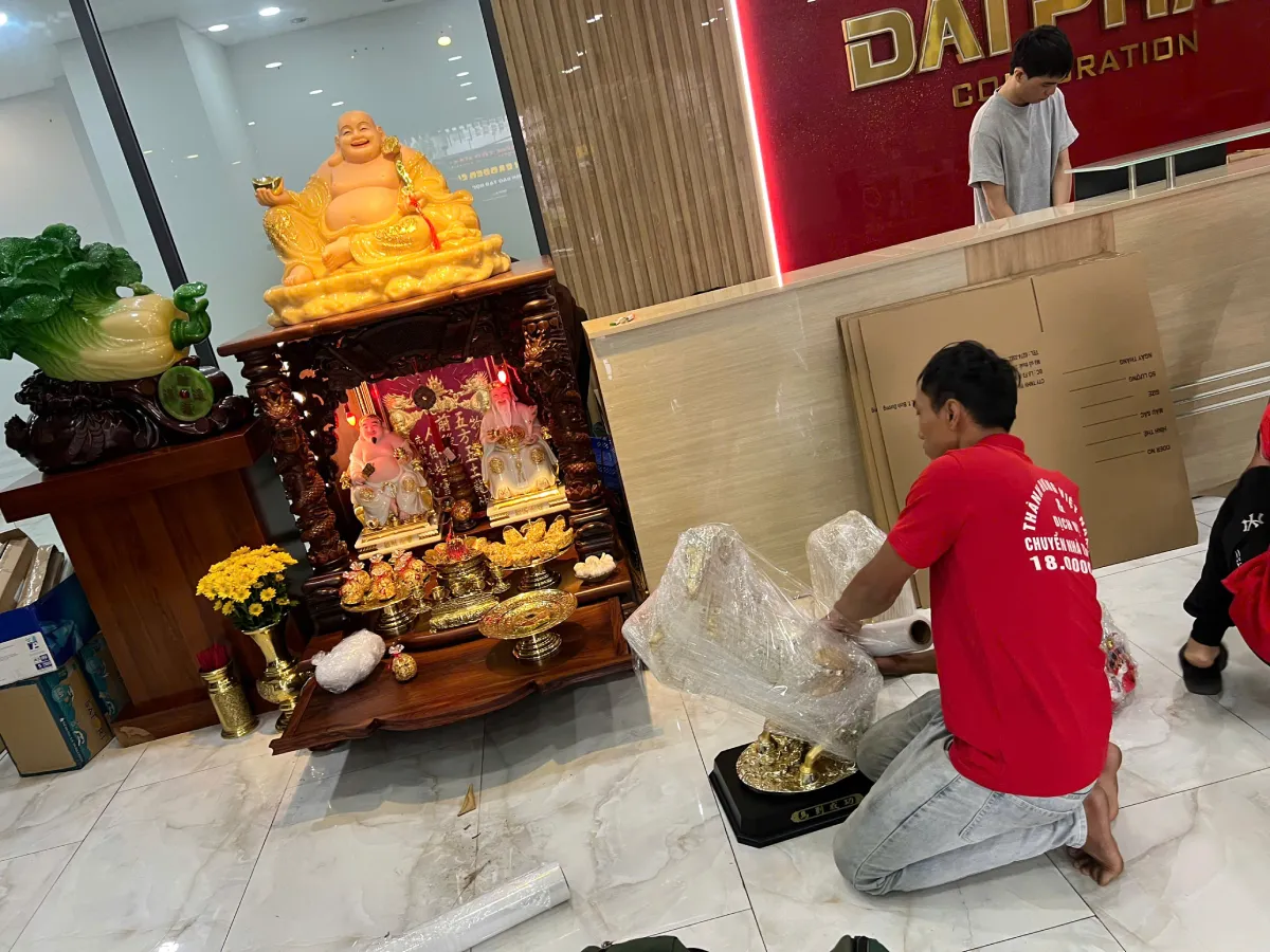 đóng gói bàn thờ cẩn thận