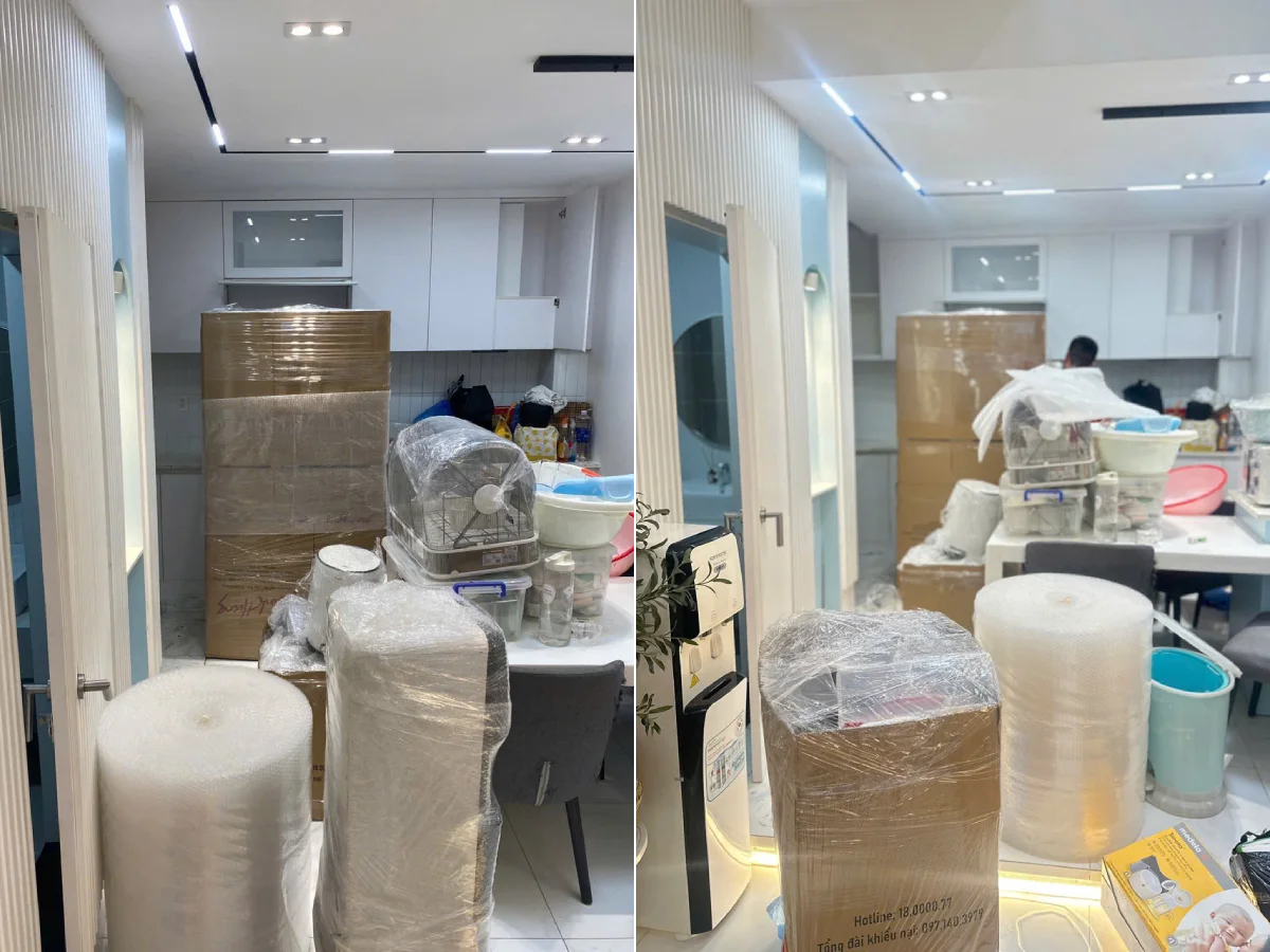 đóng gói đồ dùng nhà bếp