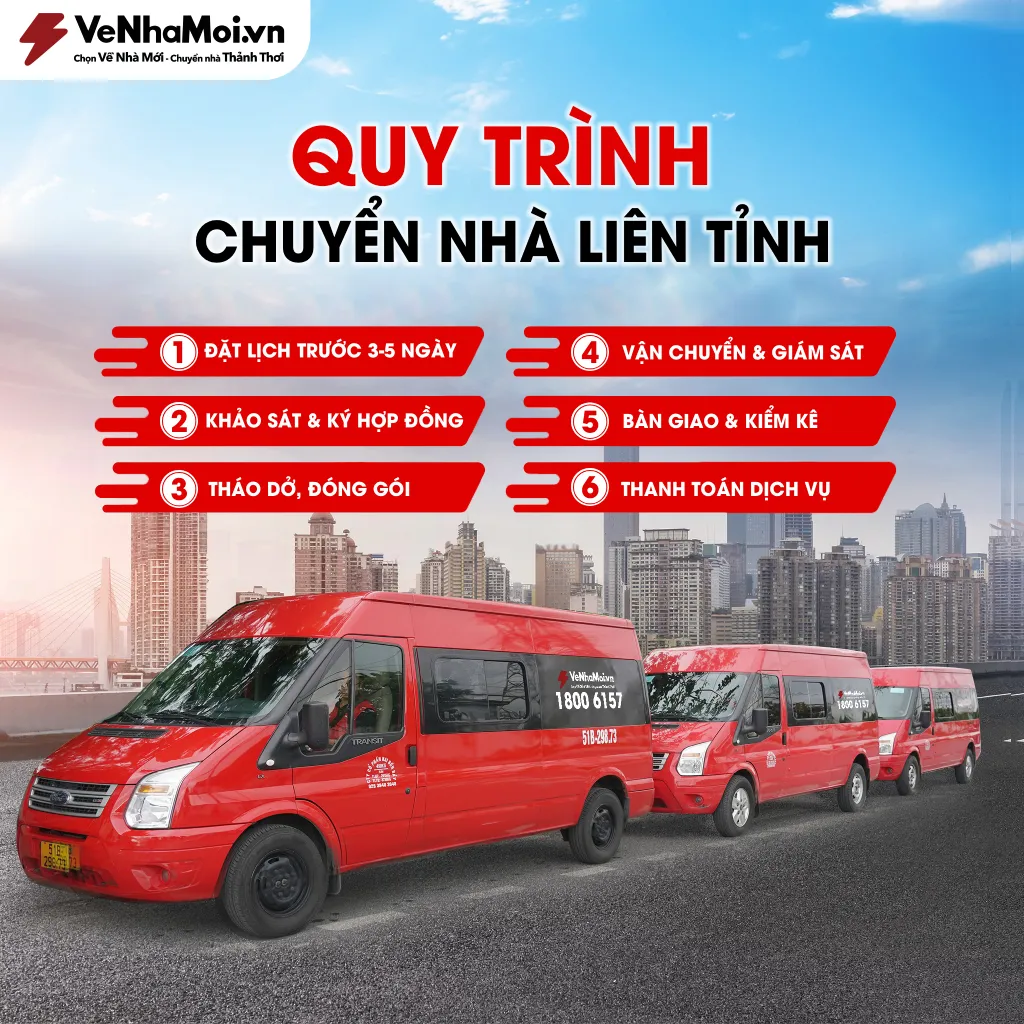 quy trình dịch vụ chuyển nhà đi tỉnh
